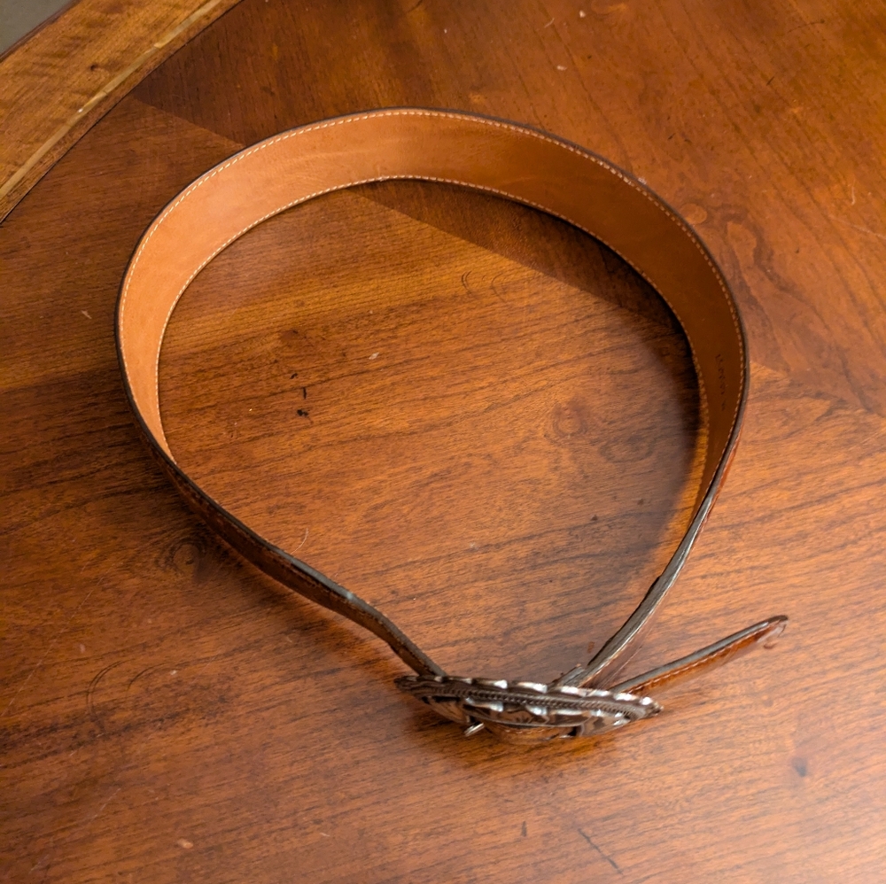 Brighton Brown LEATHER BELT LADIES SIZE MEDIUM - Picture 7 of 13